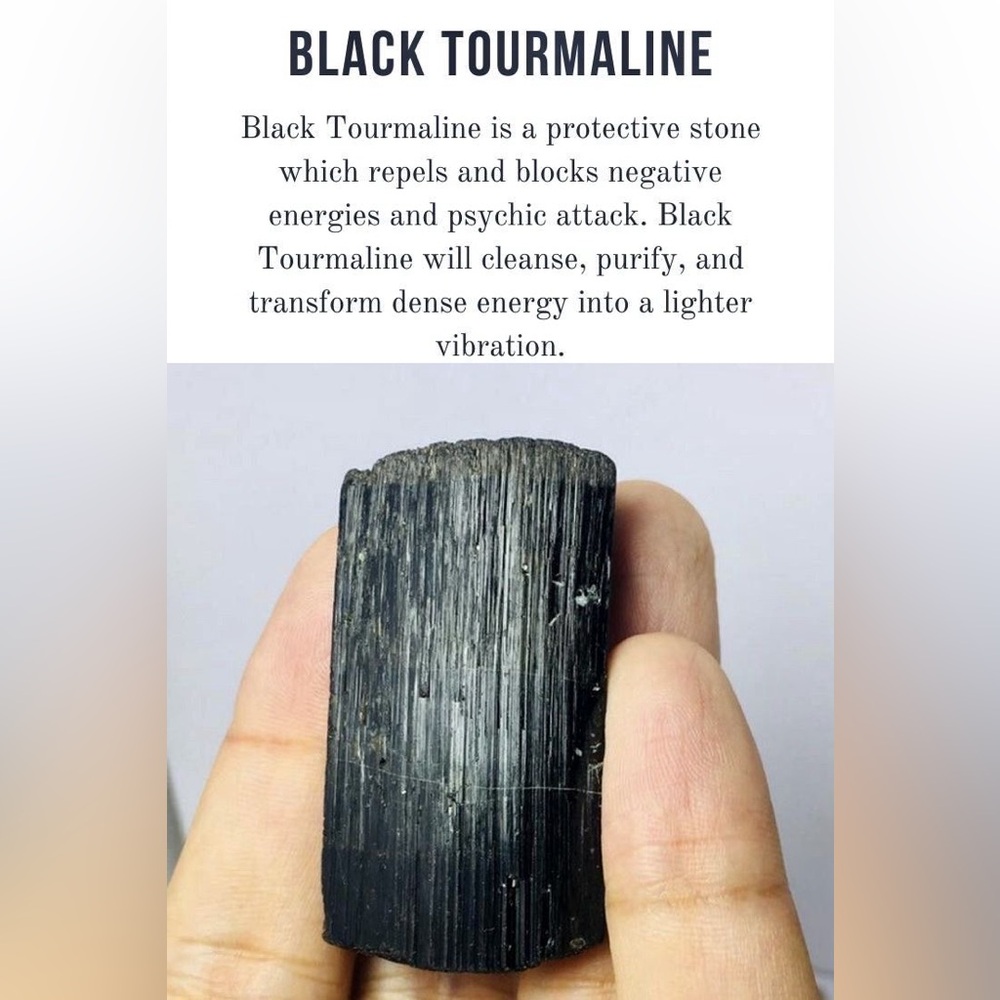 Black tourmaline crystal in MINI Terracotta Pot - Picture 4 of 6